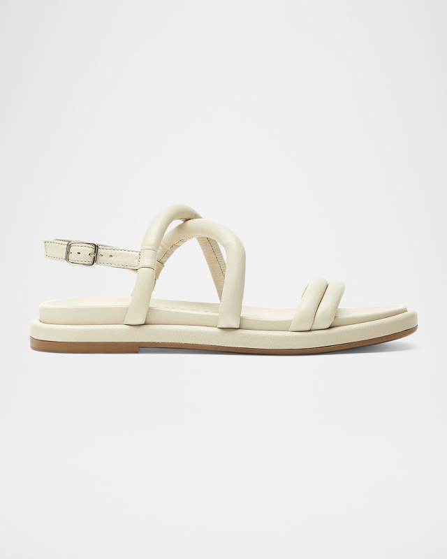 Alias Leather Cross-Strap Slingback Sandals